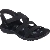 SKECHERS Dames Sandalen Reggae Slim - Stretch Flex zwart (39), Plat, Geen, Casual 163460