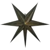 Star Trading Grote papieren ster 'Point' in donkergroen, decoratief vouw- en gatenpatroon, 7-puntig, Ø 60 cm