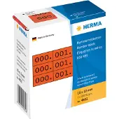 Herma Nummer etiketten drievoudig zelfklevend 10x22 mm rood/zwart