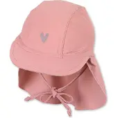 Sterntaler Peaked Cap Met Nekbeschermer Hartje Lichtroze | Maat: 53 cm