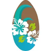 Clown Games Skimboard Flower bruin/blauw