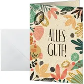 Sigel Wenskaarten "Kleurrijke planten", FSC-graskarton, DIN A6, 240 g, 10 stuks, incl. 10 enveloppen