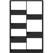 vidaXL Kamerscherm 100x33x155,5 cm bewerkt hout zwart