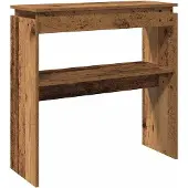 vidaXL Wandtafel 80x30x80 cm bewerkt hout oud houtkleurig