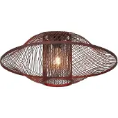 Good&Mojo Plafondlamp Maui, dimbaar, rood, Woon-/ Eetkamer, Bamboe, Design, plafondlamp