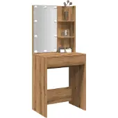 vidaXL Kaptafel met LED-verlichting 60x40x140 cm artisanaal eikenkleur