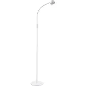 LINDBY Vloerlamp Maori, dimbaar, wit / opaal, Werkkamer / Kantoor, metaal, Modern, vloerlamp