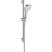 Hansgrohe Croma Select E glijstangset - 90cm - 1 straalsoort - wit/chroom (wit)