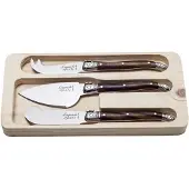Laguiole Kaasmes Premium Line Dark Wood (3-Delig)