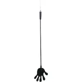 Rimba - Siliconen rijzweep in handvorm - 40 cm (zwart)