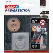 TESA Powerbutton haakjes Classic, rvs, hoekig