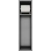 Guido Gusto Inbouw toiletrolhouder-closetborstel houder gun metal zonder klep