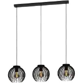 Eglo Alhabia Hanglamp Staal Zwart - 3 x E27