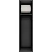 Guido Gusto Inbouw toiletrolhouder-closetborstel houder mat zwart zonder klep