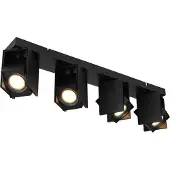 Globo Lighting Zwarte spots draaibox 4-spots Globo Rory