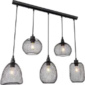 Globo Lighting Hanglamp zwart metaal Oosters Globo Anya