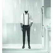 Spirella Douchegordijn Dandy Black 180cm