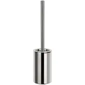 Spirella Luxe Toiletborstel in houder Sienna - zilver glans - porselein - 42 x 10 cm - met binnenbak