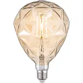 Home Sweet Home Edison Vintage LED filament lichtbron Globe - Amber - G125 Deco - Retro LED lamp - 15/15/22cm - geschikt voor E27 fitting - Dimbaar - 4W 400lm 2700K - warm wit licht