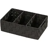Wenko Organizer Adria 3-vaks 32x21x10cm Zwart