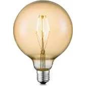 Home Sweet Home Edison Vintage LED filament lichtbron Carbon - Amber - G125 Global - Retro LED lamp - 12.5/12.5/17cm - geschikt voor E27 fitting - Dimbaar - 4W 400lm 2700K - warm wit licht