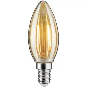 Paulmann LED kaarslamp E14 4,7W 2.500K goud, dimbaar
