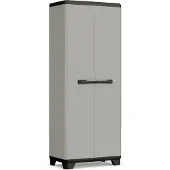 Keter Planet Hoge Kast - 3 planken - 68x39x173cm - Grijs/Zwart - Recycled Kunststof