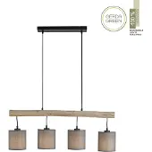 JUST LIGHT Landelijke hanglamp Green Tribu taupe