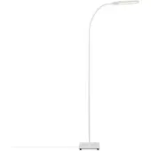 Briloner LED-vloerlamp Servo, dimbaar, wit / opaal, Werkkamer / Kantoor, metaal, Modern, LED vloerlamp