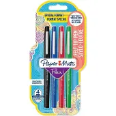 Paper Mate fineliner Flair Original, etui met 4 stuks in geassorteerde kleuren