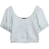 Superdry Blouse navy / lichtblauw / wit
