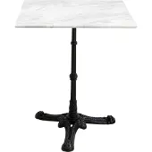 Kare design Eettafel Bistrot vierkant 60x60cm wit marmer