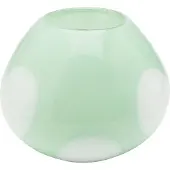 Kare design Vaas Punti groen en wit 20cm