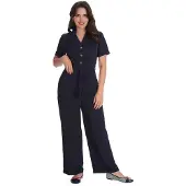 Banned - Pleased As Punch Jumpsuit - XS - Blauw