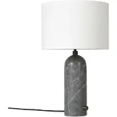 Gubi Gravity Tafellamp Grey marble | White Shade | Small