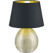 TRIO Tafellamp Luxor 35cm goud met zwart