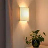 Duolla Wandlamp Celine, crème / amber, Woon-/ Eetkamer, Textiel / Stof / Zijde, Wandlamp