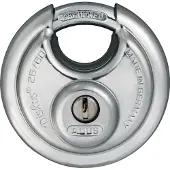 ABUS Discusslot Met Sleutel Tkdi37/80 - Roestvrij Staal Hoge Veiligheid - Diameter 80mm