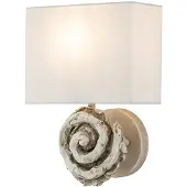ELSTEAD Wandlamp Swirl, dimbaar, wit / opaal, Woon-/ Eetkamer, Textiel / Stof / Zijde, Wandlamp