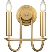 Kichler LED Wandlamp Capitol Hill | 2X E14 Max 40W | Painted Natural Brass