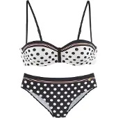 LASCANA Bikini oranje / zwart / wit