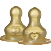 BIBS Speentjes Fles Latex Speen 2 Stuks - Langzaam 2 St Speen