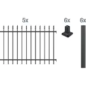 Alberts Metalen hek Chaussee Hoogte: 100 en 120 cm, totale lengte: 10 m, om vast te schroeven (set)