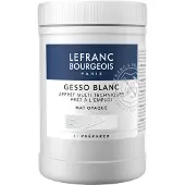 Taidepiste Lefranc Bourgeois 300656 Witte Gesso Mat – 1000 ml | Universele Primer voor Acryl & Olieverf | Canvas, Hout, Papier & Steen