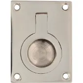 Intersteel Luikring rechthoekig 65x49mm - nikkel glans