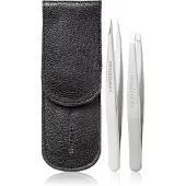 Tweezerman Petite Tweezer Set Petite pincet set met etui, Zwart Wenkbrauwset 1 st