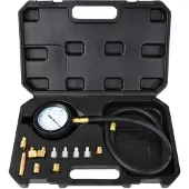 GEKO Automatische drukmeter set - 0-500 PSI - 12 adapters - 60 cm slang