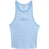 Superdry Top 'Essential' lichtblauw / wit