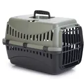 Beeztees Gipsy Reismand Kat - Transportbox kat/klein huisdier - Afneembare bovenkant Groen/Zwart - 45x26x29 cm