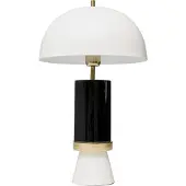 Kare Tafellamp Josy, wit / opaal, Woon-/ Eetkamer, metaal, Vintage, tafellamp